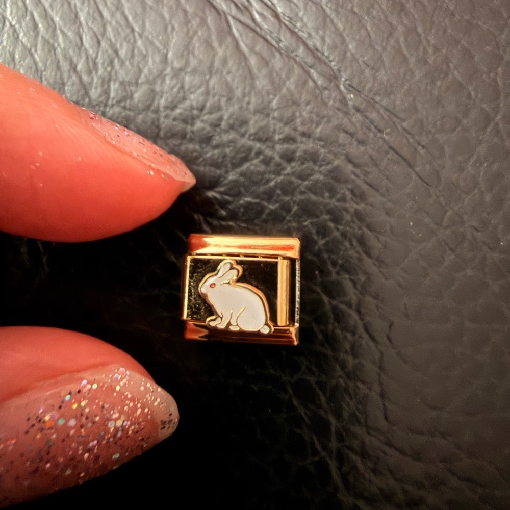 Bunny Rabbit Italian Charm – Gold Tone - Picture 2 of 3